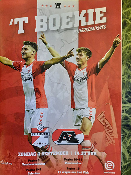 AZ Programma 4-sep-2022 Emmen uit